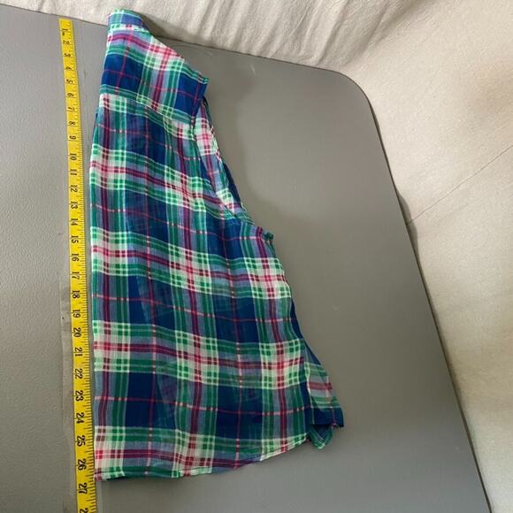 Y2K Abercrombie & Fitch Womens Sleeveless Button Up Top Size L Preppy Moose Logo - Picture 7 of 8